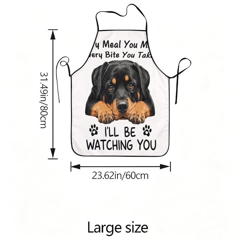 1PC【エプロン】2Dフラット効果、楽しいロットワイラープリ - Home Cooking By Food のレビューと価格