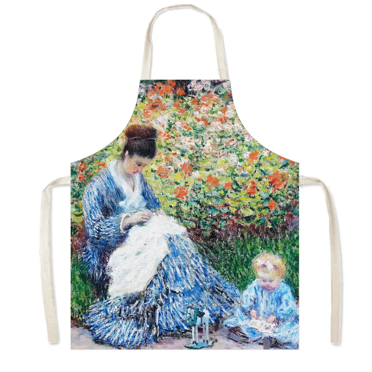 有名な油絵クロード・モネキッチンエプロン睡蓮蓮の花ピナフォア - Home Cooking By Food のレビューと価格